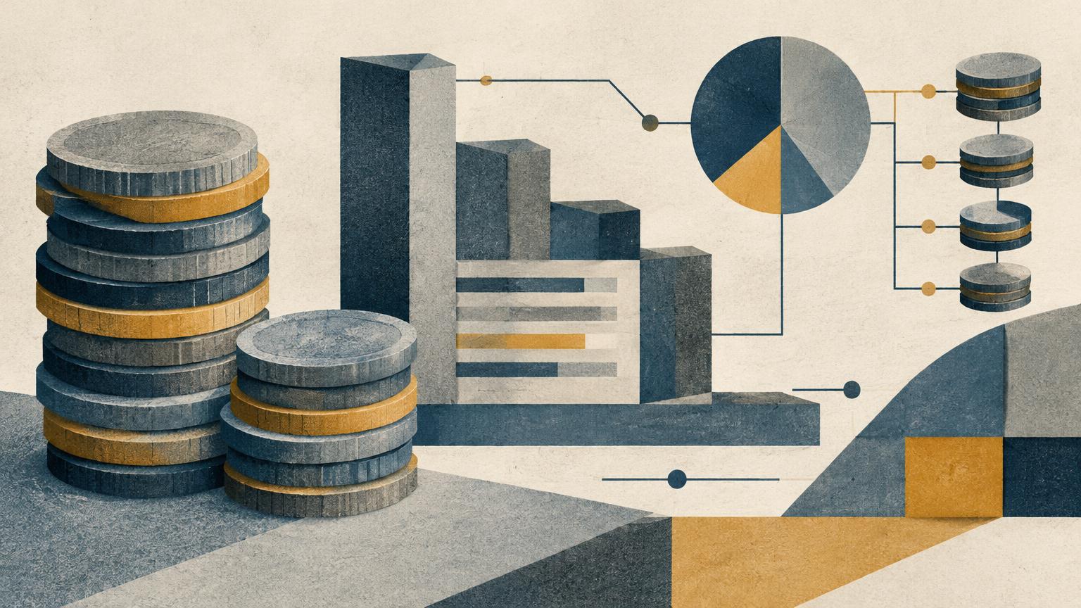 Layered tokens and geometric allocations: a conceptual illustration of the economy.